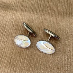 Vintage French Pearl Cuff Links